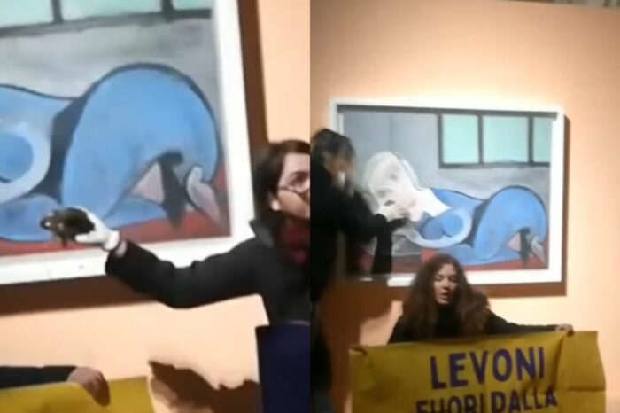 Ecoattivisti gettano letame su un quadro di Picasso (video)